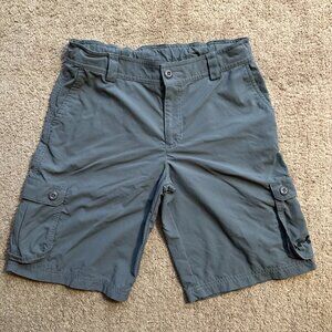 Under Armour Shorts Youth XL (30x10) Mid Rise Nylon Grey Pockets Cargo
